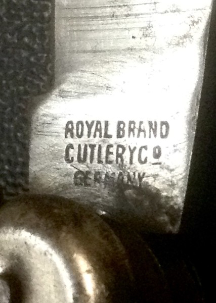 The Main Blade Front Tang Stamp.