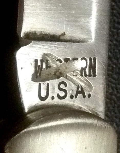 The Main Blade Front Tang Stamp.<br />X'd Out.
