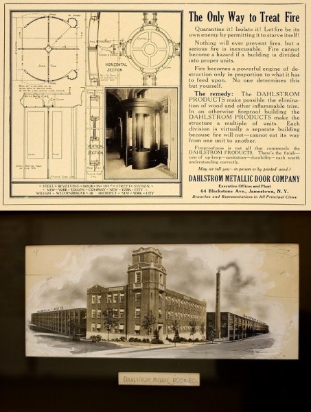 Top - A 1915 DAHLSTROM METALLIC DOOR COMPANY Ad.<br />Bottom - THE DAHLSTROM METALLIC DOOR COMPANY. Circa 1920's(?)<br />NOT My Picture(s). NOT My Item(s).
