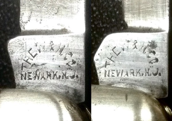 Left - The Main Blade Front Tang Stamp.<br />Right - The Secondary Blade Front Tang Stamp.