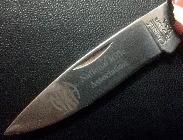 The Main Blade Etch.<br />CAMILLUS 907F-&quot;Ol' Glory&quot; Series<br />Pocket Knife #26.