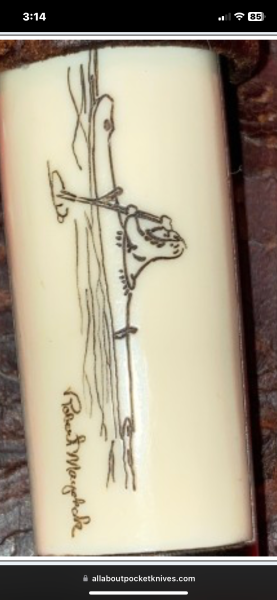 Art work (note no birds shown like on the e-bay knife)
