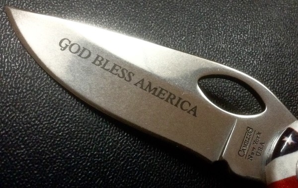 The Main Blade Etch.<br />CAMILLUS 903F-&quot;Ol' Glory&quot; Series<br />Pocket Knife #30.