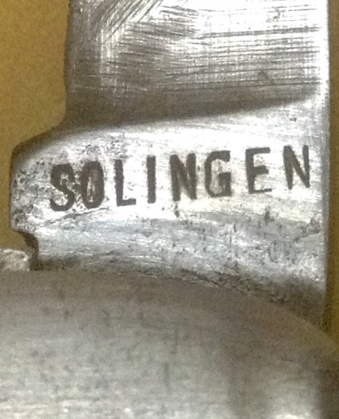 The Main Blade Front Tang Stamp.