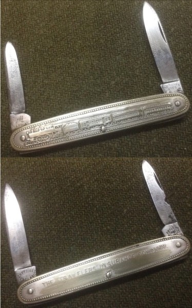 HARRISON BROS &amp; HOWSON.<br />Tang Stamp(s)=1847-1963.<br />Top - The Main Handle Side. (Train)<br />Bottom - The Other Handle Side. (Text)