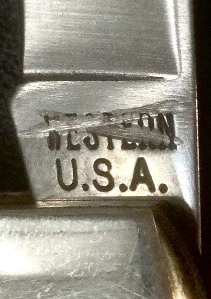 The Main Blade Front Tang Stamp.<br />X'd Out.