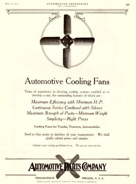 Ad From AUTOMOTIVE INDUSTRIES, May 1918.<br />NOT My Item, NOT My Picture.