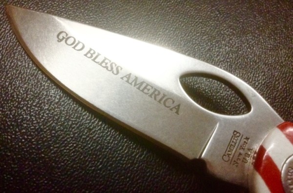 The Main Blade Etch.<br />CAMILLUS 903F-&quot;Ol' Glory&quot; Series<br />Pocket Knife #31.