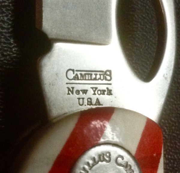 The Main Blade Front Tang Stamp.<br />CAMILLUS 903F-&quot;Ol' Glory&quot; Series<br />Pocket Knife #31.