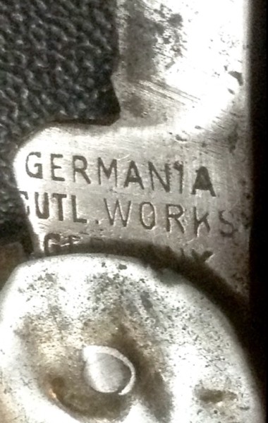 The Secondary Blade Front Tang Stamp.