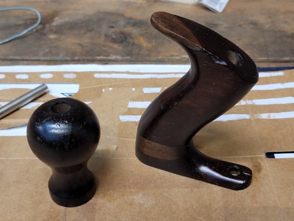 Tote and knob finished
