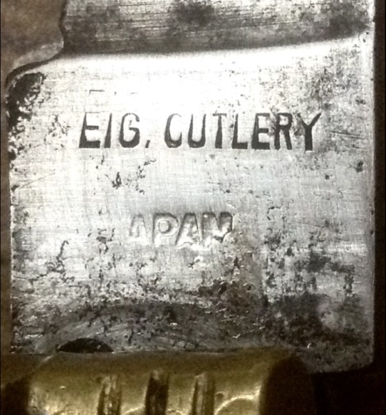 The Main Blade Front Tang Stamp.