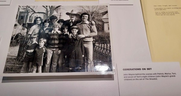 With family on set of The Shootist