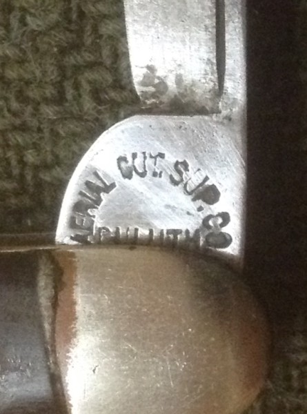 The Secondary Blade Front Tang Stamp.