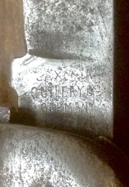 The Main Blade Front Tang Stamp.