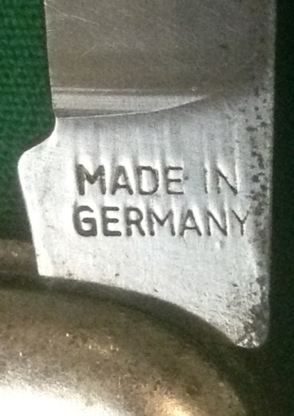 The Main Blade Front Tang Stamp.