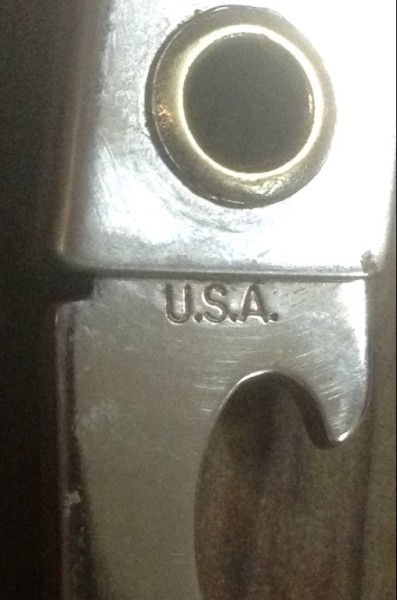 The Cap Lifter Or Bottle Opener Front Tang Stamp.