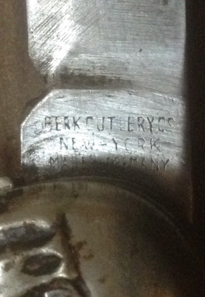 The Main Blade Front Tang Stamp.