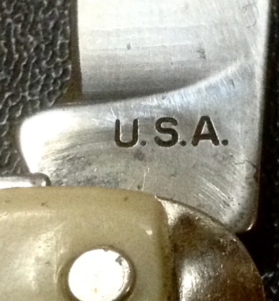 The Main Blade Front Tang Stamp.