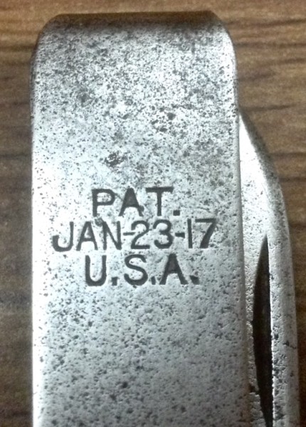 The Patent Date Handle Stamp.