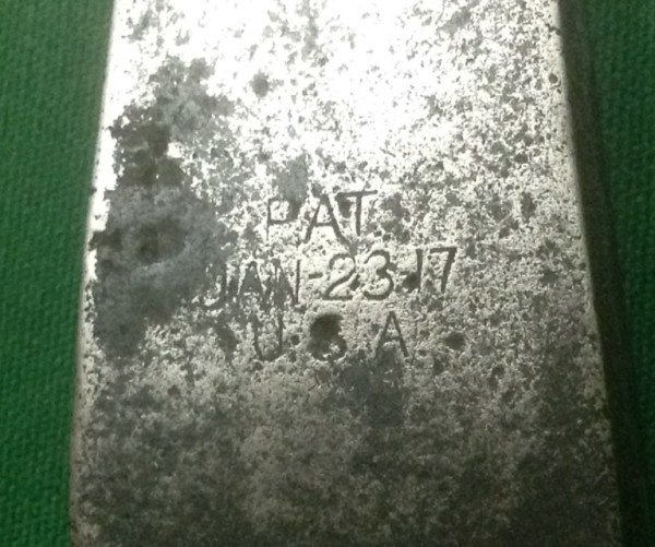 The Patent Date Handle Stamp.