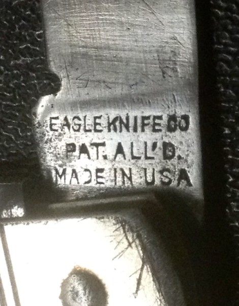 The Main Blade Front Tang Stamp.