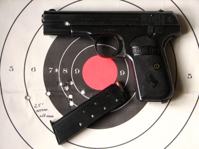 COLT 1911 pocket pistol; 8 in mag. 1 in tube, 32 cal.