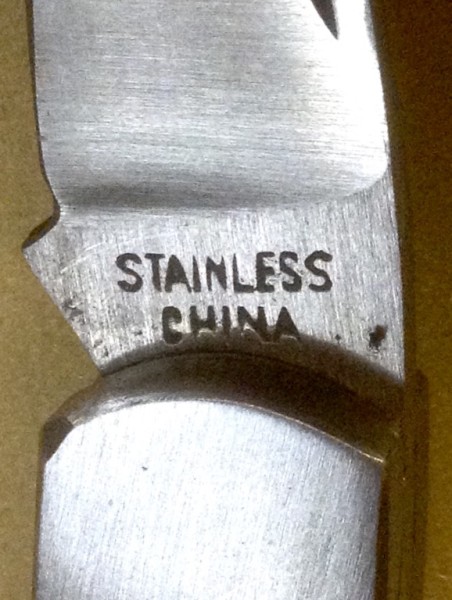 Picture #5.<br />See Description Pocket Knife #1.<br />The Main Blade Front Tang Stamp.