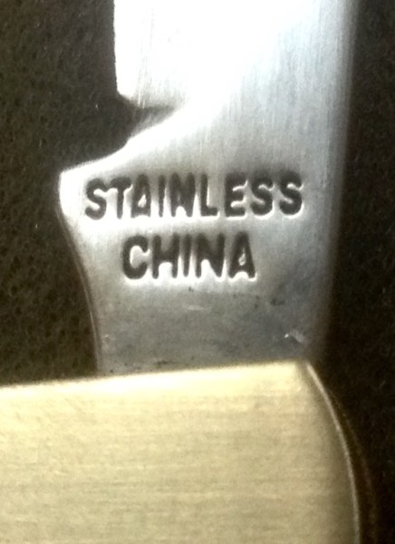 Picture #5.<br />See Description Pocket Knife #1.<br />The Main Blade Front Tang Stamp.