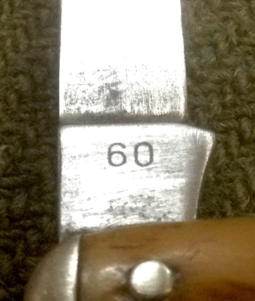 The Main Blade Back Tang Stamp.