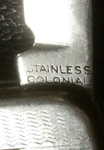 The Main Blade Front Tang Stamp.<br />Identical And Partially Obscured On Both Pocket Knives.