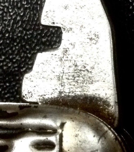 The Glass Cutter Front Stamp. VERY Faint, In The Center.<br />A "Flaming Pineapple"?