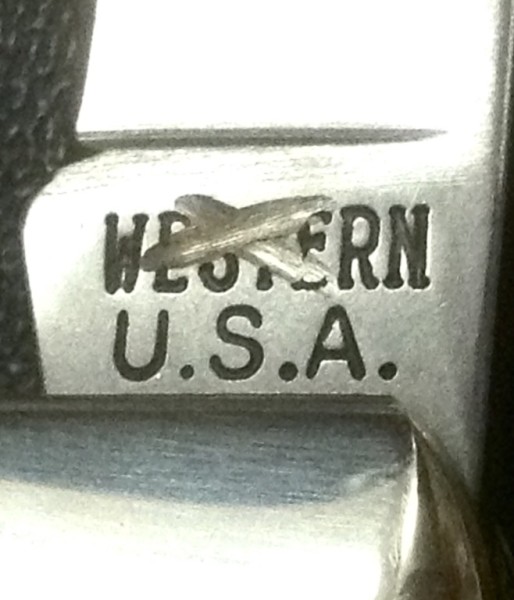 The Main Blade Front Tang Stamp.<br />X'd Out.