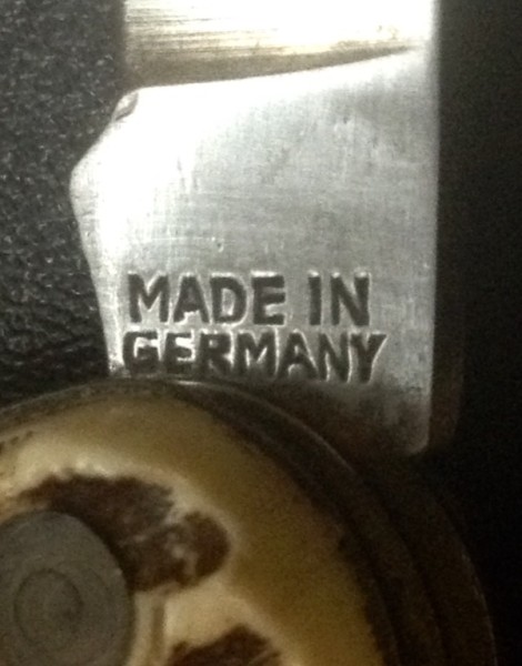 The Main Blade Front Tang Stamp.