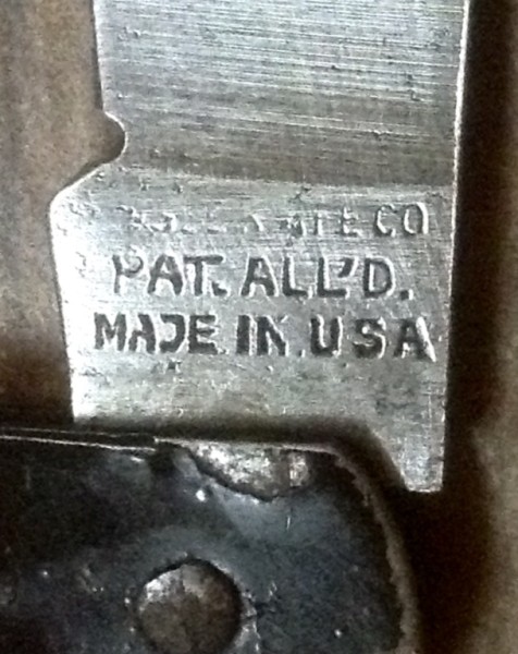 The Main Blade Front Tang Stamp.