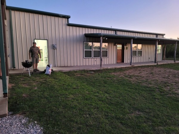 Ranch house, and grilling steaks