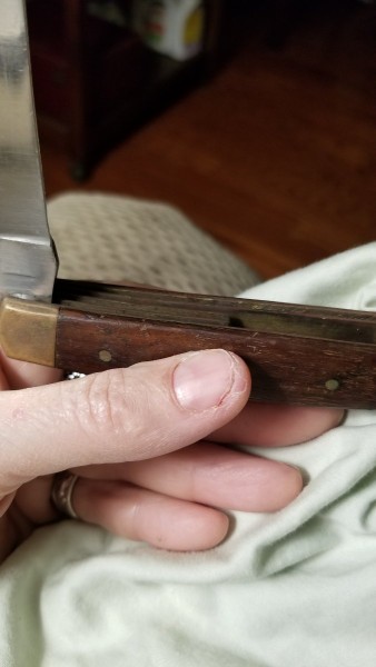 Knife open. Interior