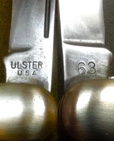 Tang Stamp(s) #1.<br />Left - The Main Blade Front Tang Stamp.<br />Right - The Main Blade Back Tang Stamp.