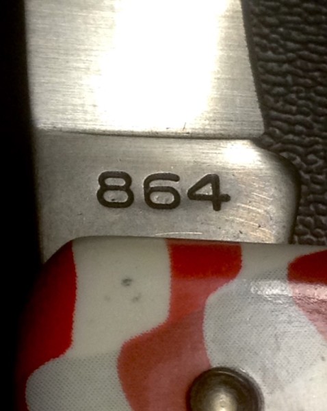 The Main Blade Back Tang Stamp.<br />CAMILLUS 907F-&quot;Ol' Glory&quot; Series<br />Pocket Knife #40.