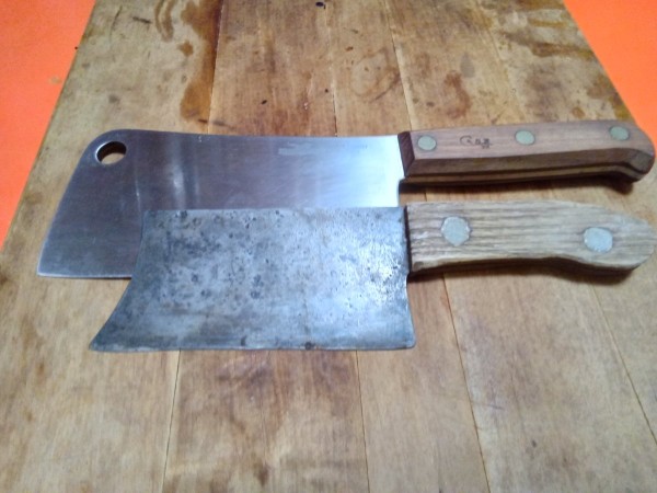 Case 674 and home made cleavers