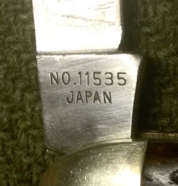 The Main Blade Back Tang Stamp.