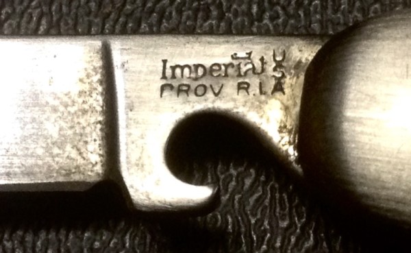 The Main Blade Front Tang Stamp.