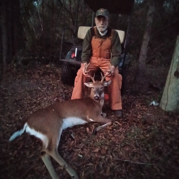 Getting ready to hang Bambi in the old Oak.