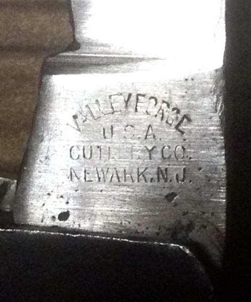 The Secondary Blade Front Tang Stamp.