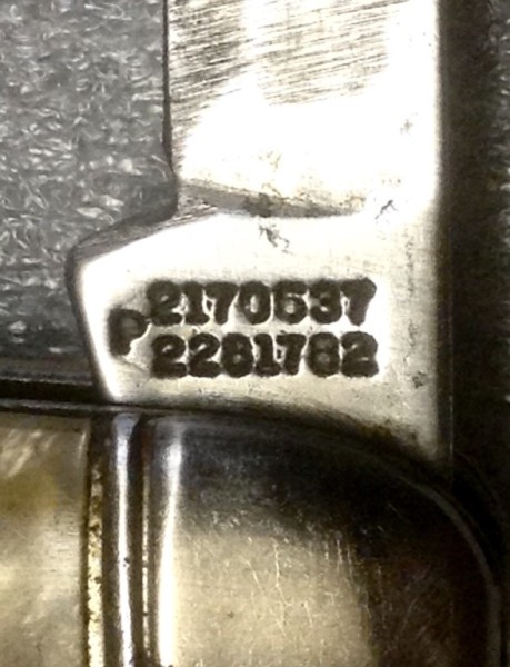 The Secondary Blade Front Tang Stamp.