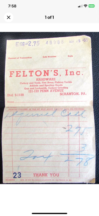 1955 invoice.   Read the heading