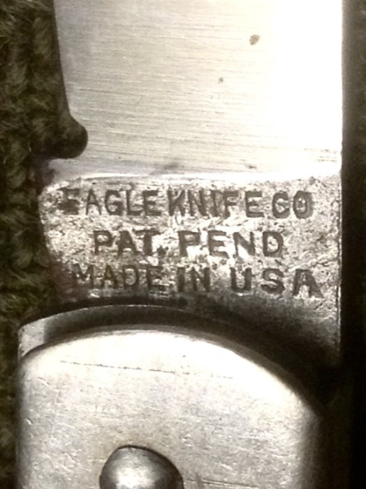 The Main Blade Front Tang Stamp.