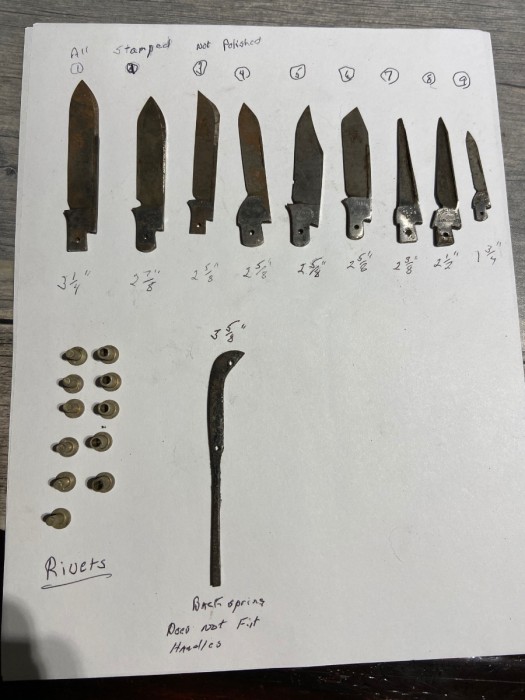 All these blades are stamped