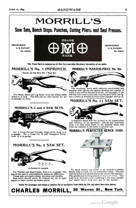 Morrill ad from 1899
