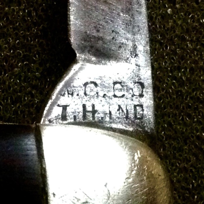 The Secondary Blade Front Tang Stamp.